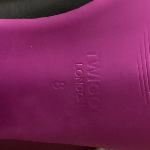 Twiggy London studded knee high boots 8 back zipper - Picture 6 of 13